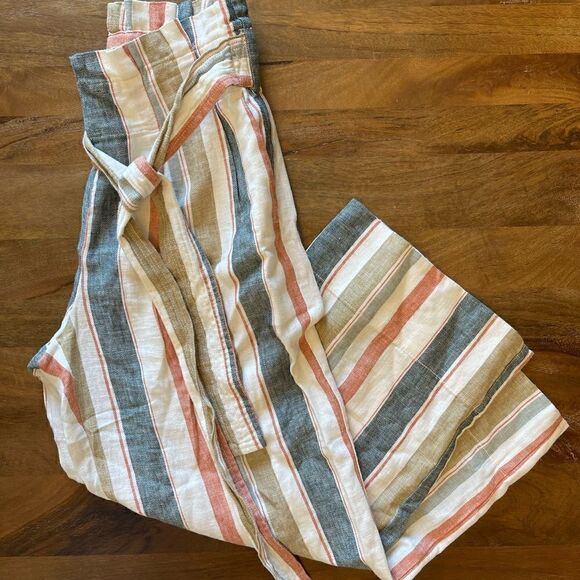 Tie-Waist Huston Pull-On Crop Pants in Stripe | SZ XS - Picture 7 of 12